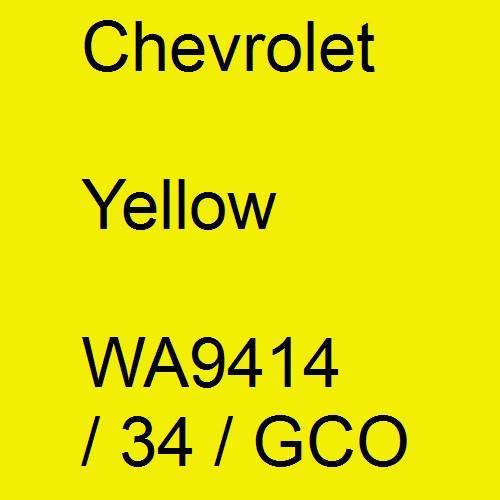 Chevrolet, Yellow, WA9414 / 34 / GCO.